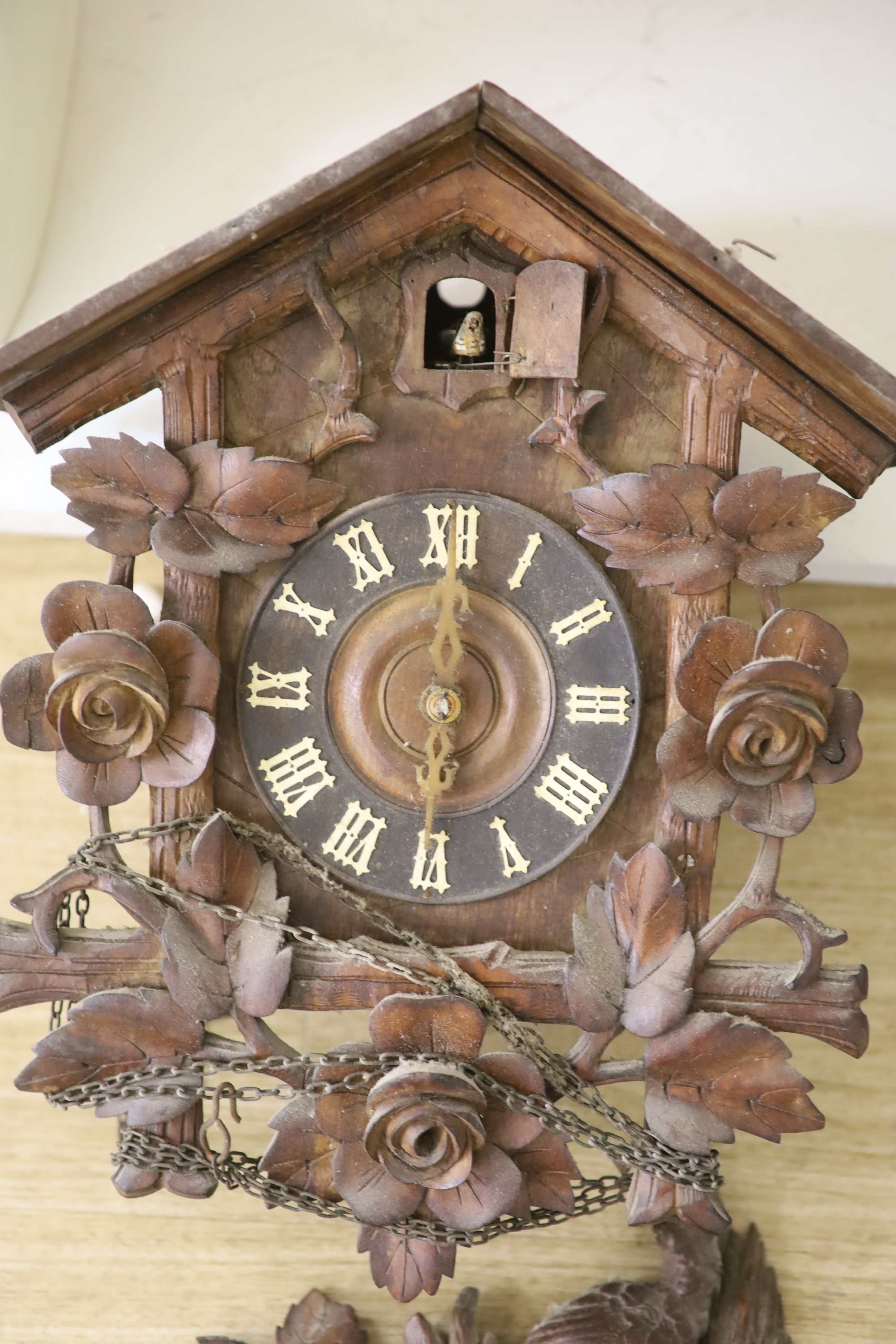 A Black Forest cuckoo wall clock, late 19th century